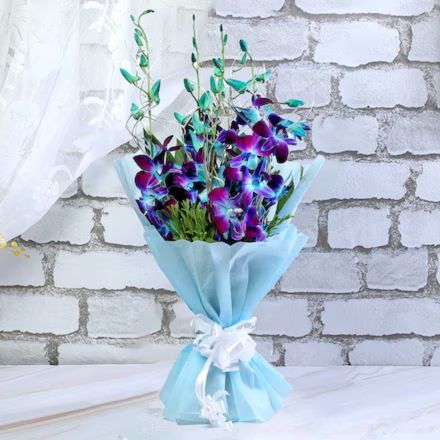 Corporate flower arrangement for an office reception desk